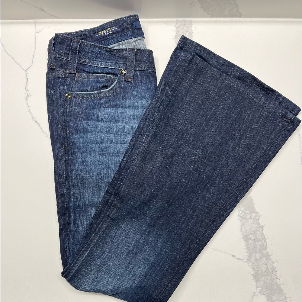 Vigoss Studio The Nolita Flare Blue Jeans Size 26 (1/2) Womens Style # P20430RK
